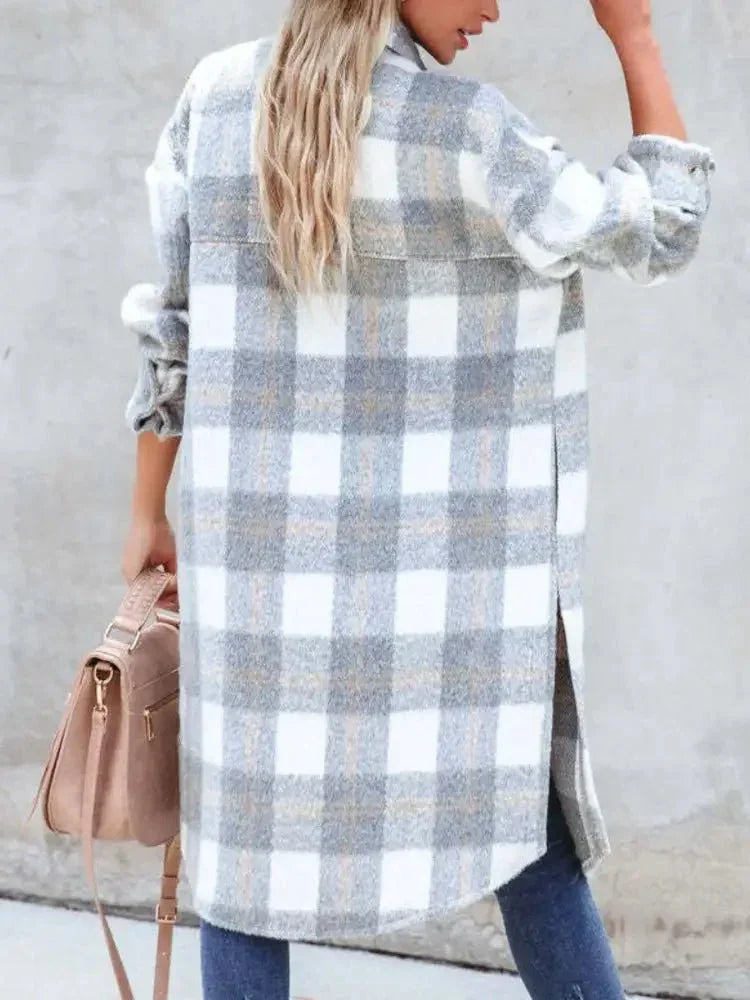 Oversized Plaid Button Up Longline Jacket - Update AvenueTrendsi10010015424118310010015424118383874d5a - bd71 - 4611 - ba91 - bd060921e6a3 - Max - OriginLight Gray