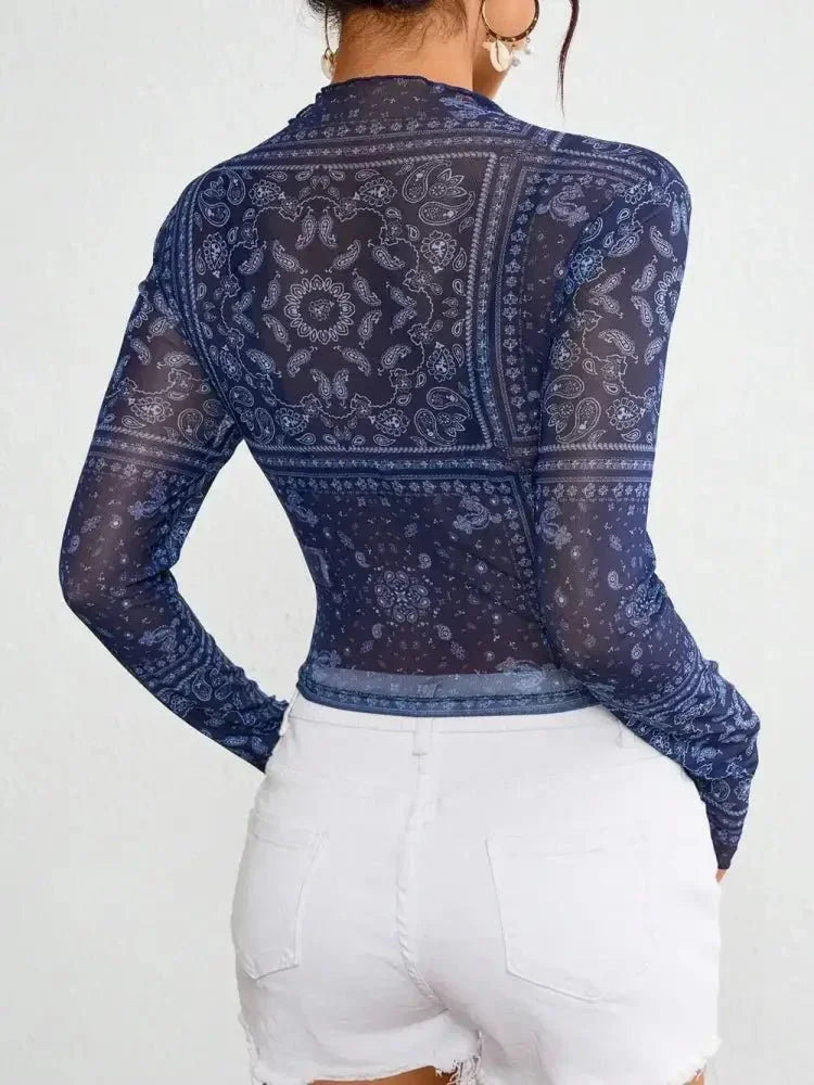 Paisley Mock Neck Long Sleeve Sheer Top - Update AvenueTrendsi10010035659280310010035659280319a5bddc - 780a - 4544 - 8ecf - 138295b63d6e - MaxDark Blue