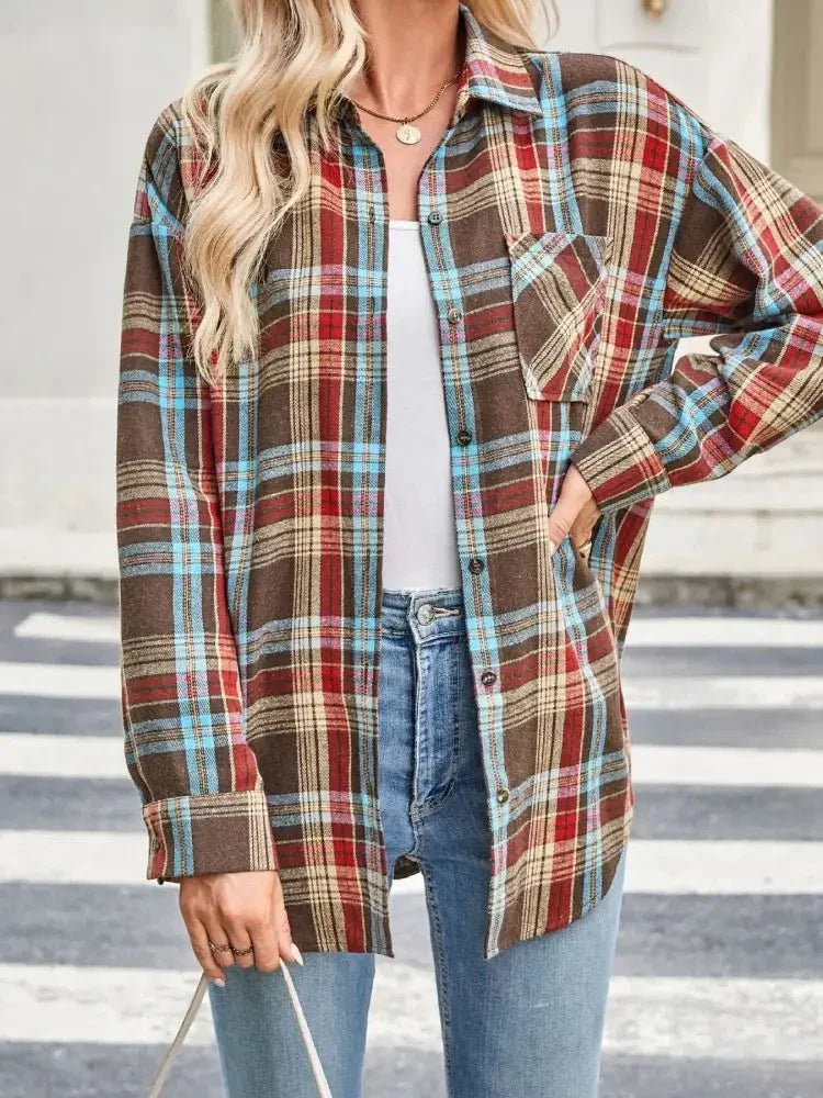 Plaid Button Up Long Sleeve Shirt - Update AvenueTrendsi100100105921019100100105921019aad1f7c82fda4c948428ec4d82ba73f9 - Max - OriginCaramel
