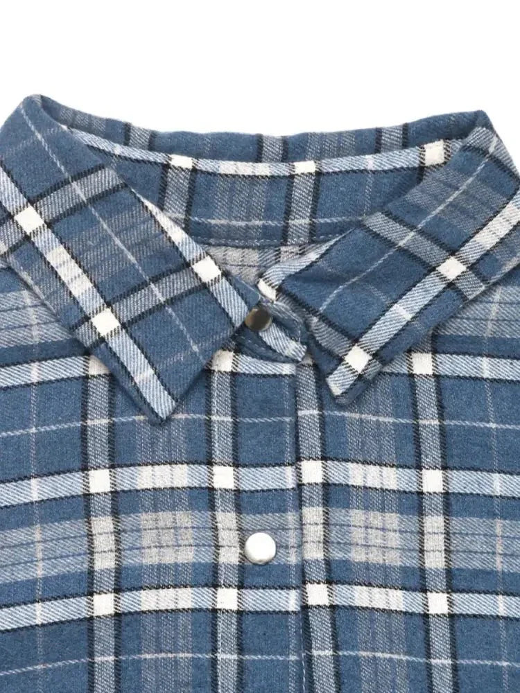 Plaid Button Up Long Sleeve Shirt - Update AvenueTrendsi10010016147438810010016147438893d7badff5ab4dd3a52ad49945cbf5be - Max - OriginBlue