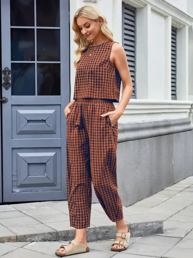 Plaid Sleeveless Top and Pants Set - Update AvenueTrendsi100100045524674100100045524674d046374e - 3dc8 - 4a28 - abf2 - 595d90a7e80b - MaxRust