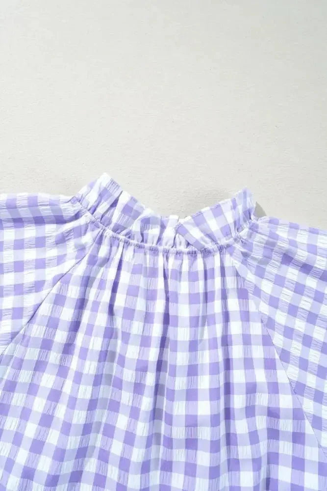 Plaid Tie Neck Short Sleeve Babydoll Mini Dress - Update AvenueTrendsi100100892997244100100892997244dbd5882a - af0a - 40c3 - 9369 - bf02b79011d4 - MaxLavender