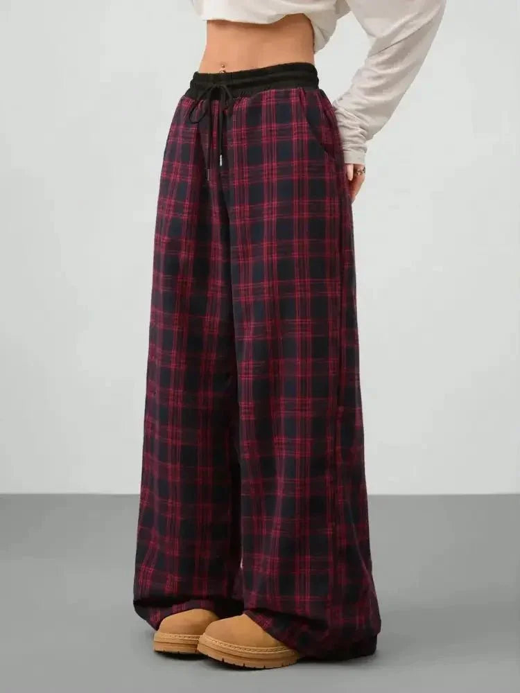 Plaid Wide Leg Pants with Drawstring Waist - Update AvenueTrendsi100100250881522100100250881522e36c6db4 - c7e3 - 40b3 - 9389 - 200f49990f25 - Max - OriginScarlet