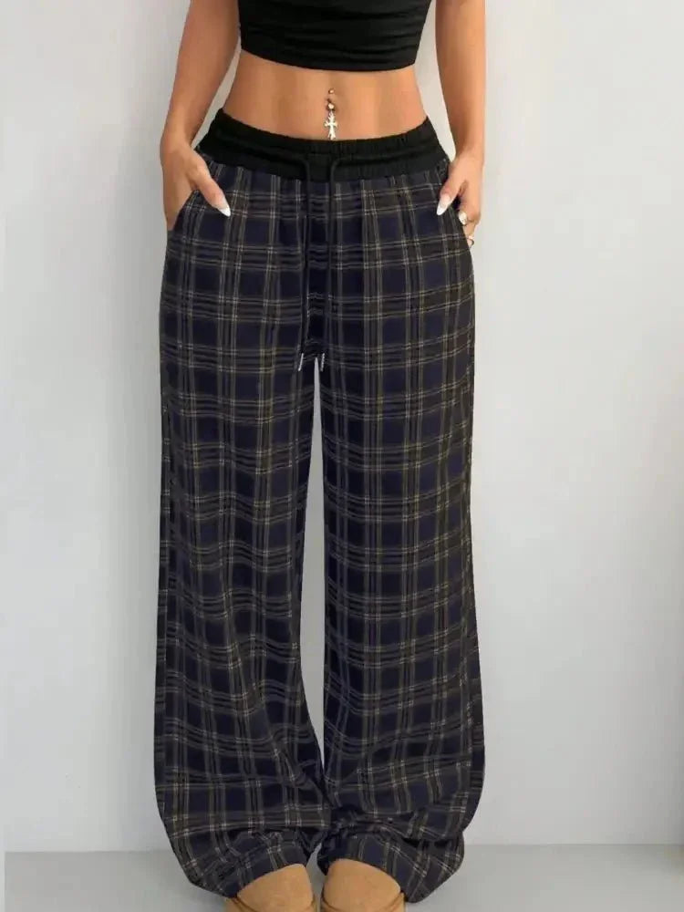 Plaid Wide Leg Pants with Drawstring Waist - Update AvenueTrendsi100100250885765100100250885765e55e61e0 - d415 - 40f2 - a848 - b0f03494525f - Max - OriginMocha