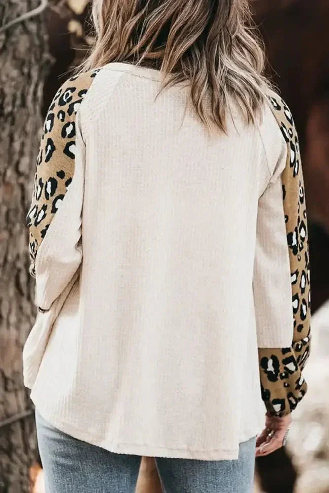 Plus Size Leopard V - Neck Raglan Sleeve Blouse - Update AvenueTrendsi1001012104562931001012104562936db45604b7b04434bbee739d220145e0 - MaxWhite