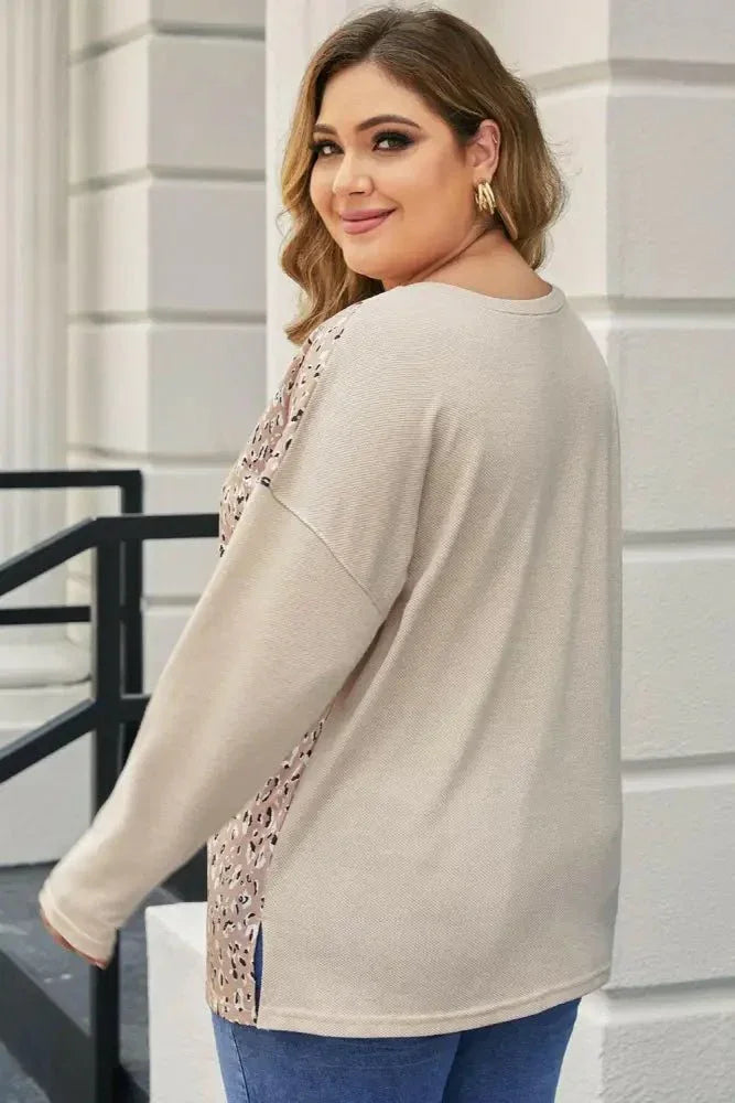 Plus Size Multicolor V - Neck Dropped Shoulder Sweater - Update AvenueTrendsi10010097306330910010097306330967f78275026245aabb7af9a9daae79a3 - MaxKhaki