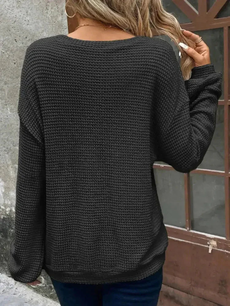 Plus Size Relaxed Fit Waffle Knit Round Neck T-Shirt - Update AvenueT-ShirtsTrendsi1001002937854911001002937854914d24bcf89c5442c8a385698e942d3773 - Max - OriginBlack
