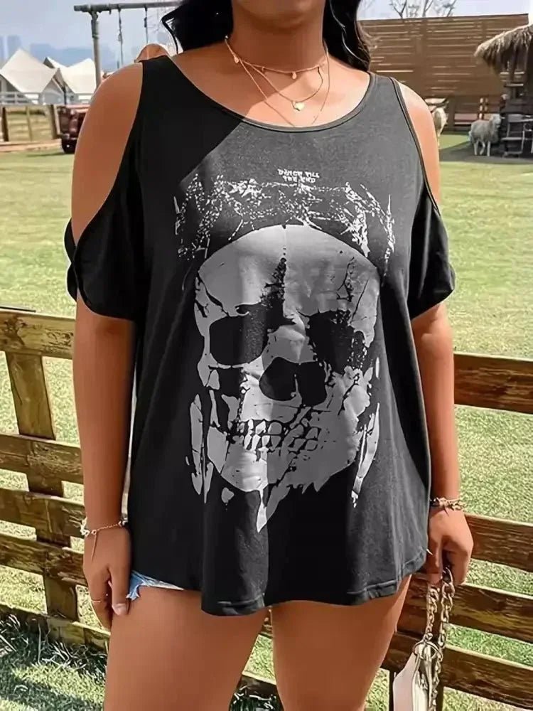 Plus Size Skeleton Graphic Round Neck Cold Shoulder T-Shirt - Update AvenueHalloweenTrendsi100100914775222100100914775222bffd342f - 081e - 4f74 - 9d59 - 39f0f0cb2e47 - MaxBlack