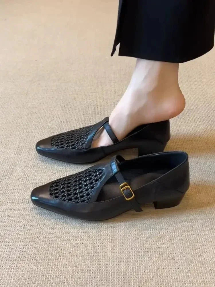 Point Toe Buckle Slip - Ons - Update AvenueTrendsi100600654233847100600654233847Point Toe Buckle Slip - OnsBlack