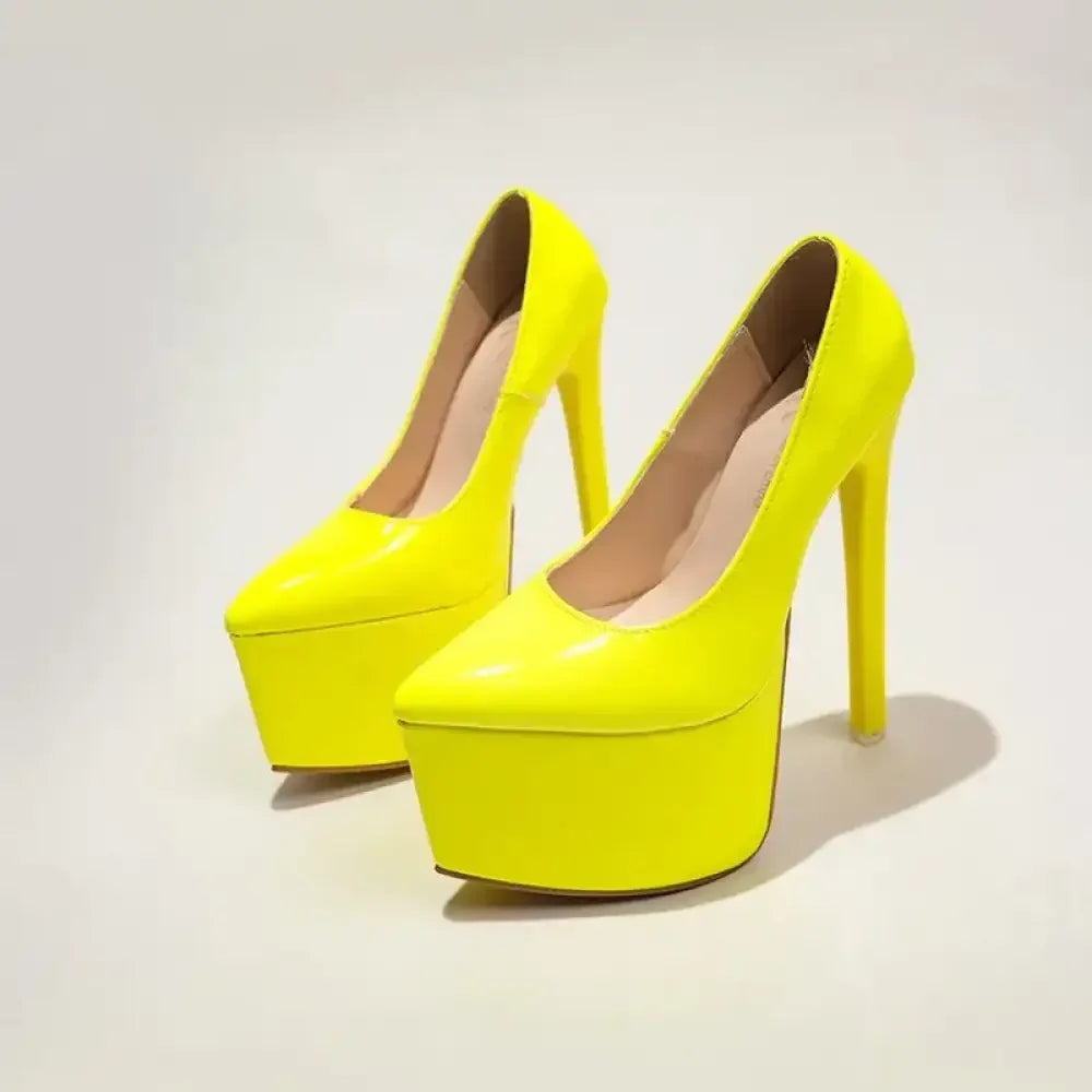 Point Toe Platform Stiletto Pumps