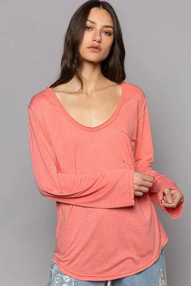 POL Chest Pocket Long Sleeve T-Shirt - Update AvenueT-ShirtsTrendsi10010008952132410010008952132440fd7764 - 11f7 - 499a - 8eb1 - 97f4a6d0cb89 - Max - OriginStrawberry