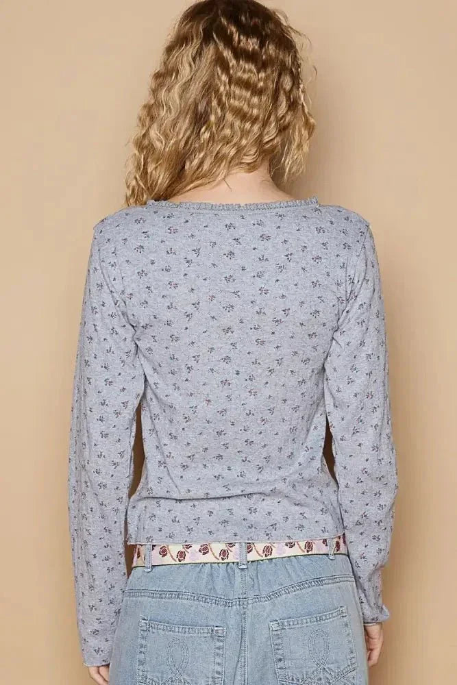 POL Floral V - Neck Long Sleeve T-Shirt - Update AvenueT-ShirtsTrendsi100100116321158100100116321158a1d31304 - d8f7 - 4986 - 9a06 - cf44e3514897 - Max - OriginGray