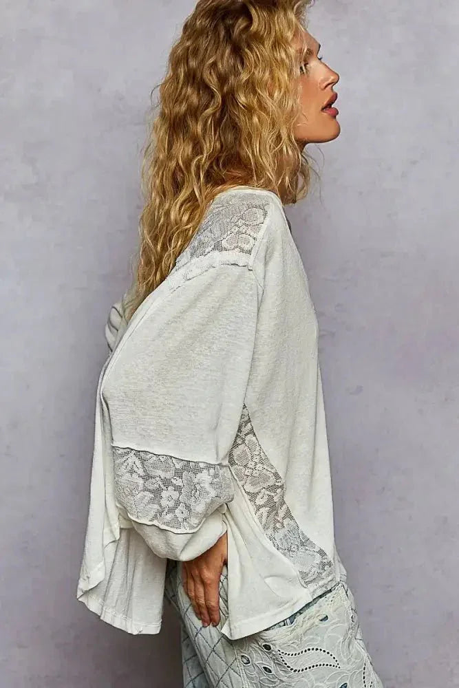 POL V - Neck Long Sleeve T-Shirt with Lace Detail - Update AvenueT-ShirtsTrendsi1001004296513251001004296513256ba4d40c - b9d4 - 4cfa - aba6 - 5e707e199a59 - Max - OriginWhite