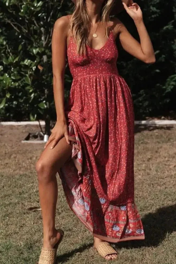 Printed Maxi Cami Dress - Update AvenueEffortless Elegance: DressesTrendsi1001002901816501001002901816501726d801 - 66f0 - 40e4 - 999f - 37818ced845f - Max - OriginDeep Red
