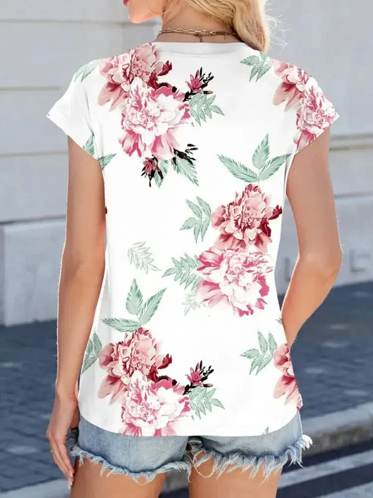 Printed Round Neck Cap Sleeve Top - Update AvenueT-ShirtsTrendsi100100726271187100100726271187c1b58f93 - 59db - 4de2 - 9b9a - 03ff21b1189c - Max - OriginBlush Pink