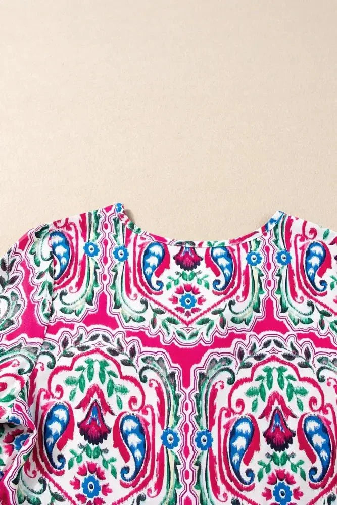 Printed Tie Neck Short Sleeve Dress - Update AvenueBoho VibesTrendsi1001004737129141001004737129147447320f - 8292 - 41fb - 9e3a - 3b1532283c9a - MaxFloral