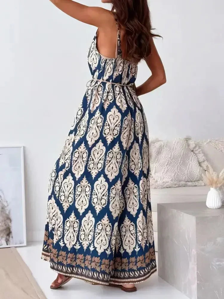 Printed V - Neck Wide Leg Jumpsuit - Update AvenueBoho VibesTrendsi10010051412472110010051412472140d4102c - 016f - 4084 - 8379 - 81809ed3b02f - Max - OriginTan