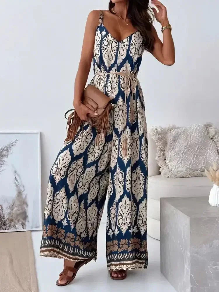 Printed V - Neck Wide Leg Jumpsuit - Update AvenueBoho VibesTrendsi1001005141247211001005141247212827bcd9 - 1cc6 - 4ff2 - b015 - 1e422db7db01 - Max - OriginTan