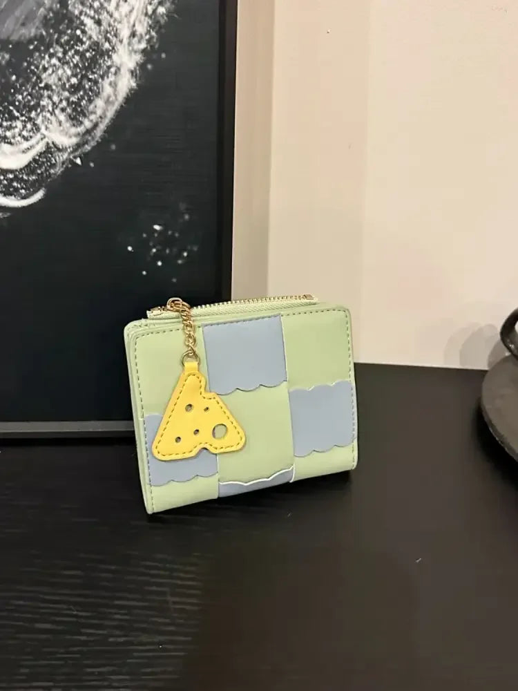 PU Leather Color Block Wallet