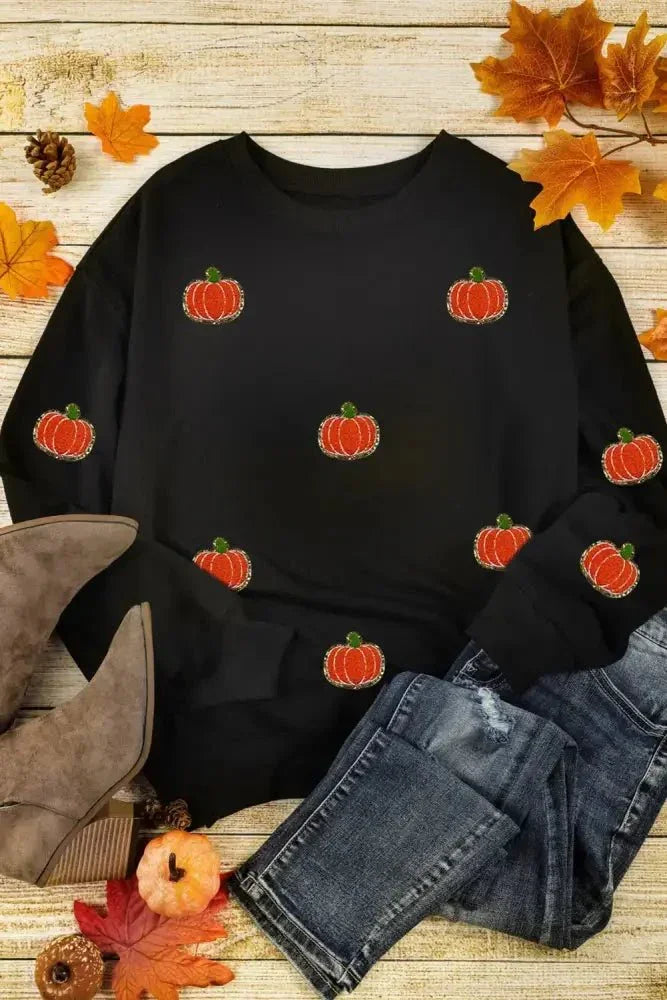 Pumpkin Round Neck Long Sleeve Sweatshirt - Update AvenueHalloweenTrendsi100100114131405100100114131405a5c1d25f - 8ad9 - 47ef - 9638 - 0bebb850ba84 - MaxBlack