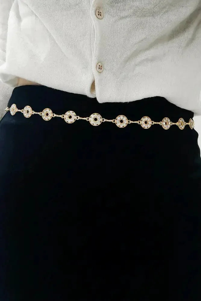 Rhinestone Decor Zinc Alloy Belt - Update AvenueTrendsi101300062318312101300062318312Rhinestone Decor Zinc Alloy BeltSilver