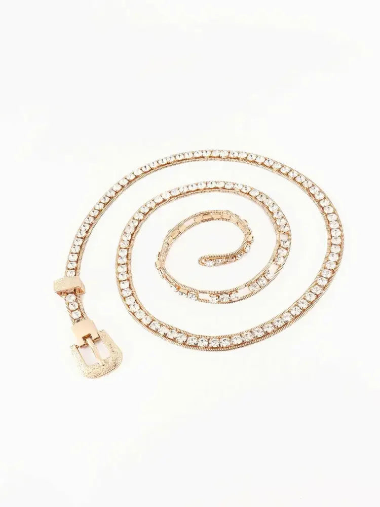 Rhinestone Metal Belt