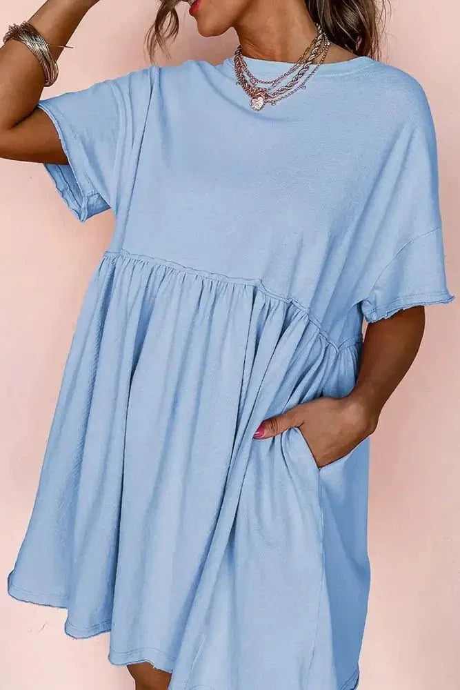 Round Neck Half Sleeve Mini Tee Dress - Update AvenueEffortless Elegance: DressesTrendsi10010071515173910010071515173918cafc32 - 55f3 - 437c - bb46 - 10831e72b88e - Max - OriginLight Blue