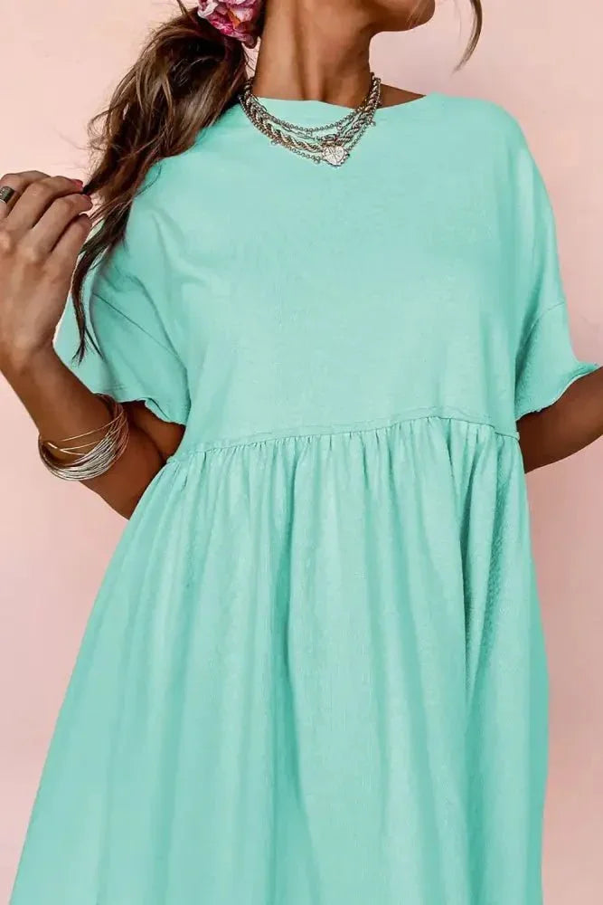 Round Neck Half Sleeve Mini Tee Dress - Update AvenueEffortless Elegance: DressesTrendsi100100715155333100100715155333238a09df - ac3b - 423a - ba3b - af1f9446ba8f - Max - OriginMint Blue