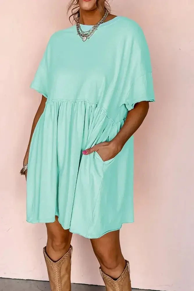 Round Neck Half Sleeve Mini Tee Dress - Update AvenueEffortless Elegance: DressesTrendsi100100715155333100100715155333a0af4053 - bdb5 - 4b5f - b6ce - fba3aca45522 - Max - OriginMint Blue