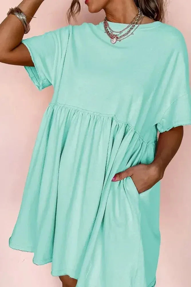 Round Neck Half Sleeve Mini Tee Dress - Update AvenueEffortless Elegance: DressesTrendsi100100715155333100100715155333e309aad4 - f78a - 4cdb - 8a1a - 0d27dd8a7605 - Max - OriginMint Blue