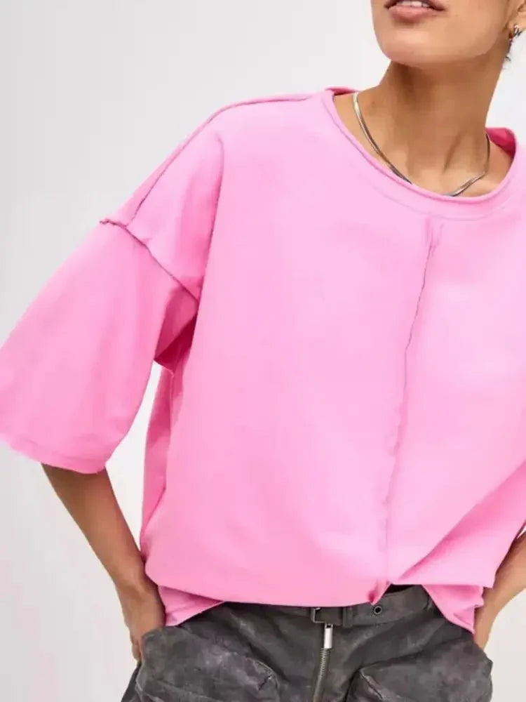 Round Neck Half Sleeve T-Shirt - Update AvenueT-ShirtsTrendsi100100626231316100100626231316d1e0c7dc - f449 - 46a8 - bf9a - 5819512f53f1 - Max - OriginPink