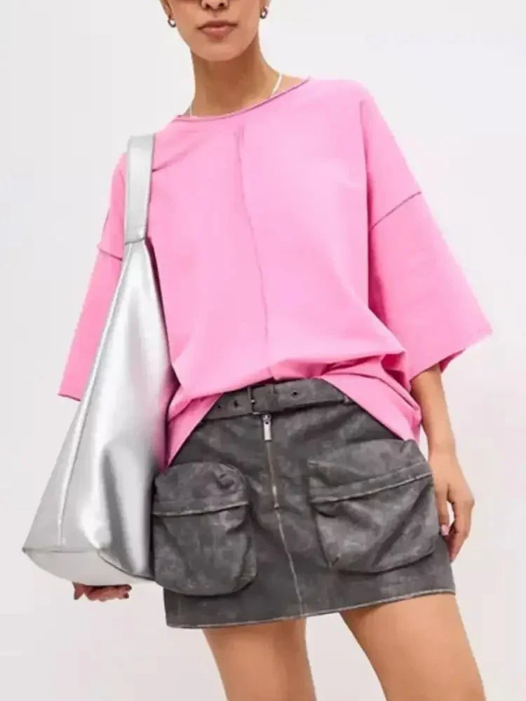 Round Neck Half Sleeve T-Shirt - Update AvenueT-ShirtsTrendsi1001006262313161001006262313163643ce10 - 9574 - 4078 - 9bcd - fd4aad424c31 - Max - OriginPink