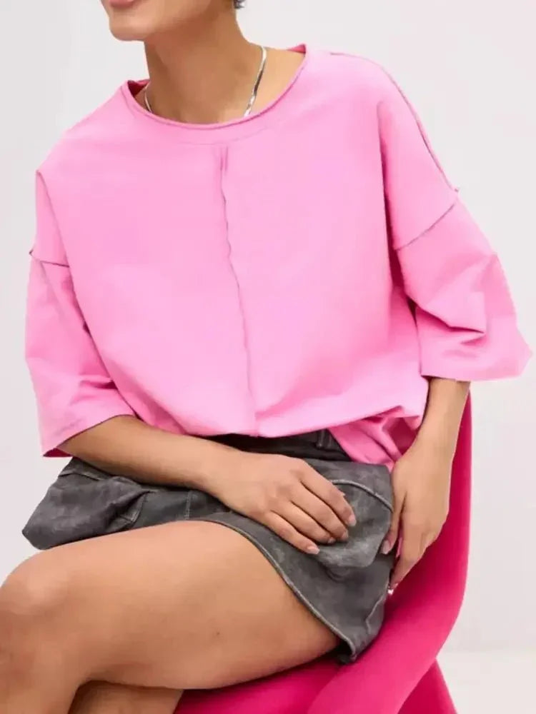 Round Neck Half Sleeve T-Shirt - Update AvenueT-ShirtsTrendsi100100626231316100100626231316eb28ac50 - 32ed - 4e3e - a5f4 - 34a760ddee2c - Max - OriginPink