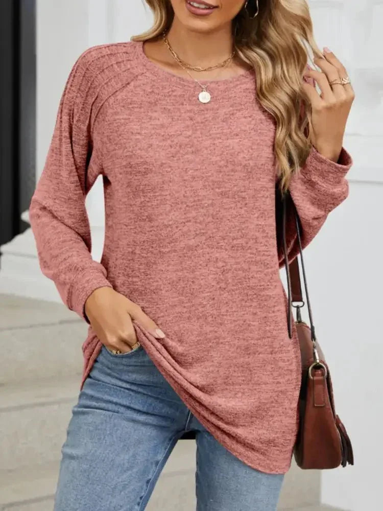 Round Neck Long Sleeve T-Shirt - Update AvenueT-ShirtsTrendsi100100578605088100100578605088b824b1f3 - 7d4f - 4d91 - af44 - 5a3bd6a16d55 - Max - OriginPink
