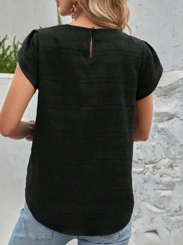 Round Neck Petal Sleeve Top - Update AvenueT-ShirtsTrendsi100100086976165100100086976165e8d21110 - 2759 - 4f86 - a50c - dd484e8693ef - Max - OriginBlack