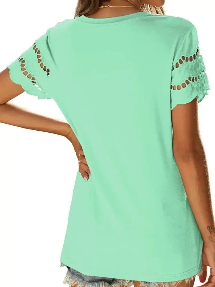 Round Neck Short Sleeve Casual T-Shirt - Update AvenueT-ShirtsTrendsi100100265664130100100265664130c7d2661b06bb48faa9f89f5e427dba3f - Max - OriginGreen