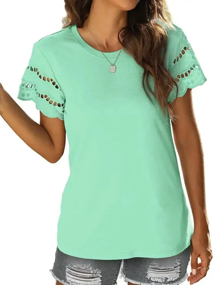 Round Neck Short Sleeve Casual T-Shirt - Update AvenueT-ShirtsTrendsi100100265664130100100265664130d1121e3e9f7a48189ab7c73ed2f0c33b - Max - OriginGreen