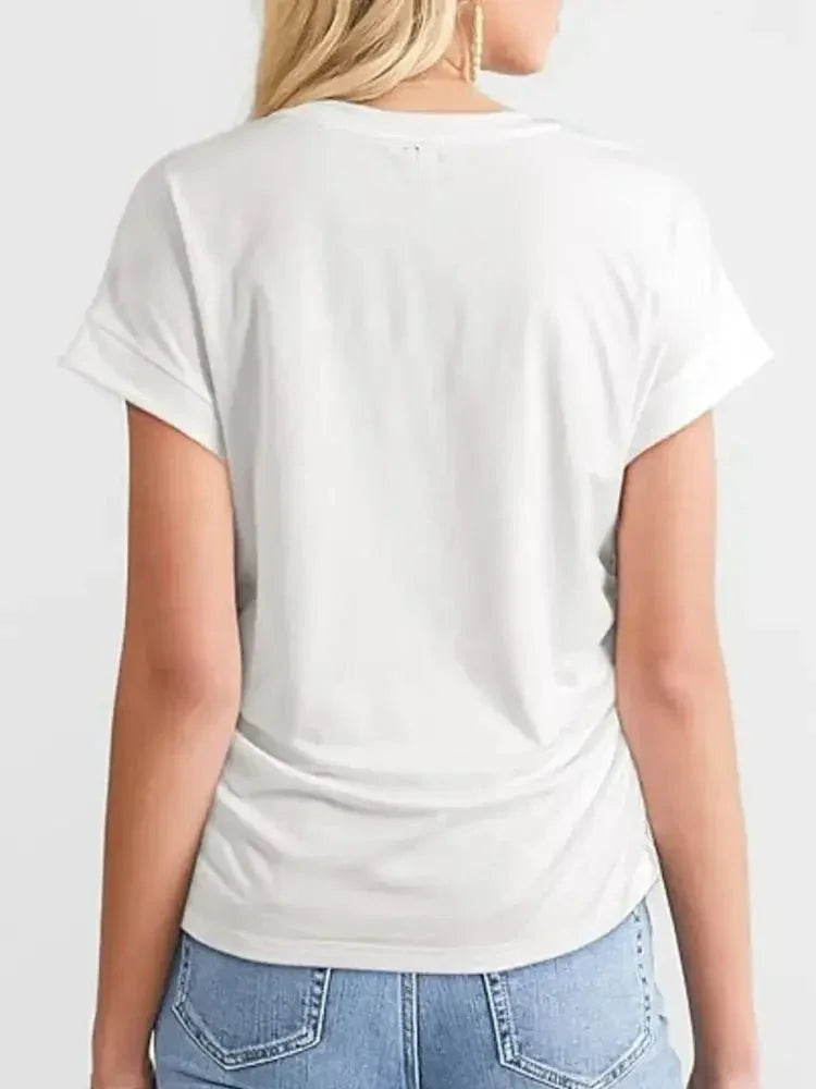 Round Neck Short Sleeve T-Shirt - Update AvenueT-ShirtsTrendsi100100308150886100100308150886e7242a7f51dd4ec5a4d62506ce77df65 - Max - OriginWhite