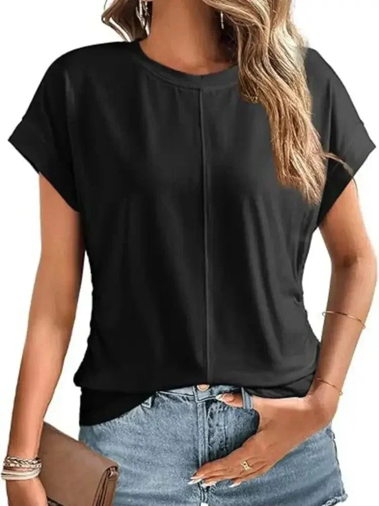 Round Neck Short Sleeve T-Shirt - Update AvenueT-ShirtsTrendsi10010030815568810010030815568812c1b63eaf804dc4bac0d9ed7d31e138 - Max - OriginBlack