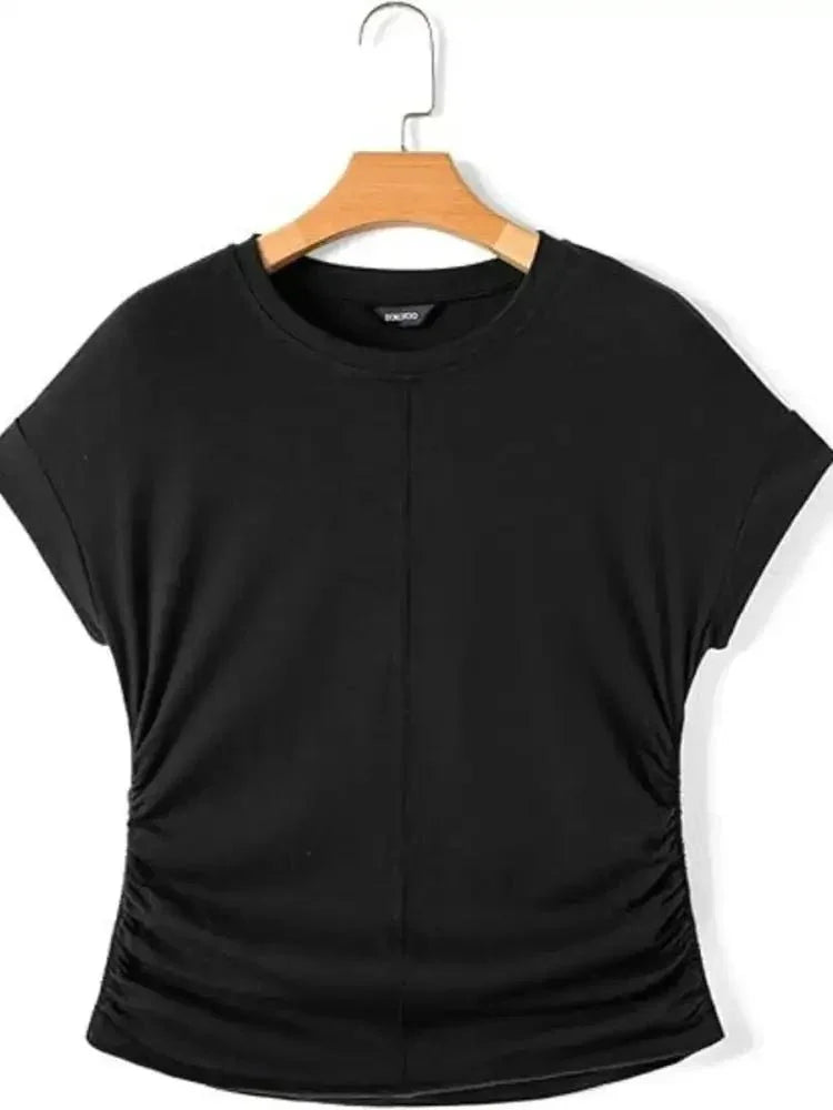 Round Neck Short Sleeve T-Shirt - Update AvenueT-ShirtsTrendsi1001003081556881001003081556884b3a7ab3f00c484aa2078756536ad933 - Max - OriginBlack