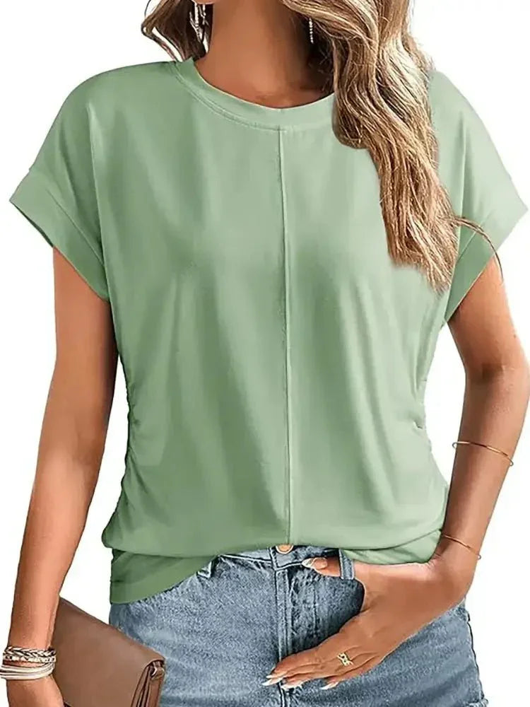 Round Neck Short Sleeve T-Shirt - Update AvenueT-ShirtsTrendsi100100308155688100100308155688d45ad1c6 - b4de - 486e - 9f26 - 6155c498cd34 - Max - OriginBlack