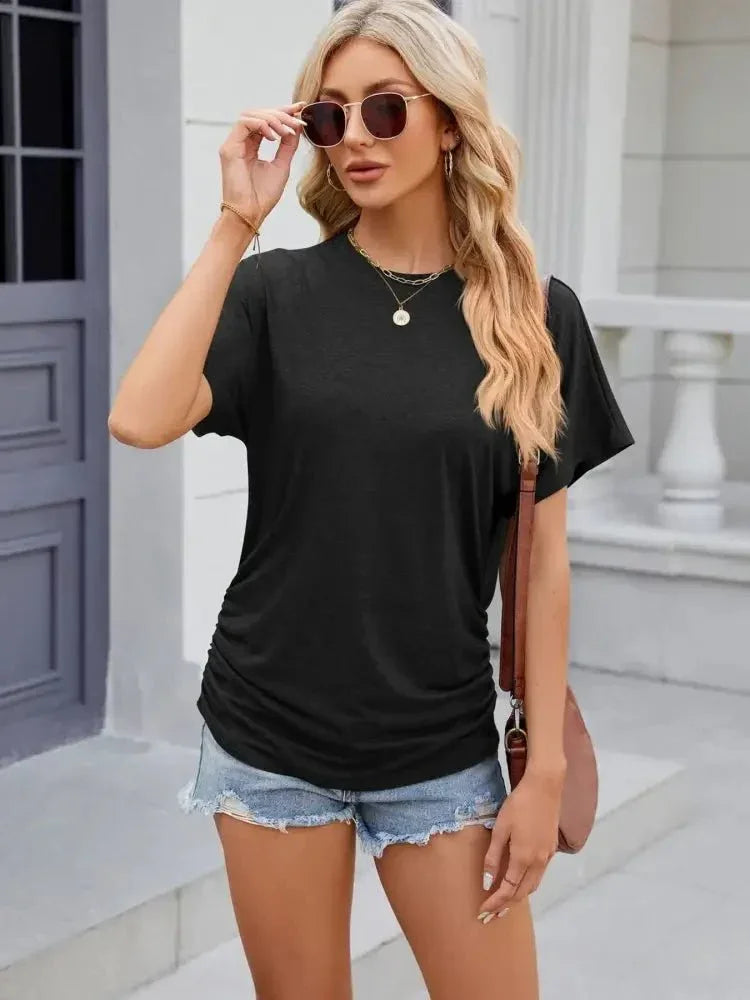 Round Neck Short Sleeve T-Shirt - Update AvenueT-ShirtsTrendsi1001004901576181001004901576184a623b1e5c504c1c8f8d91ba4fefff93 - Max - OriginWine Red