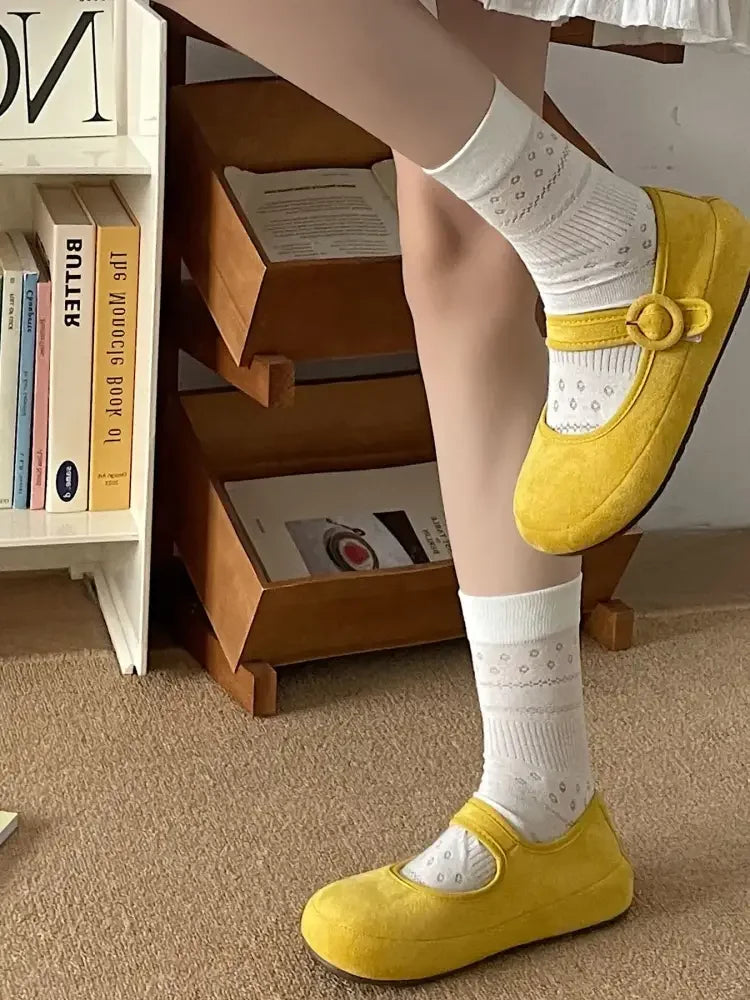 Round Toe Flat Slip-Ons
