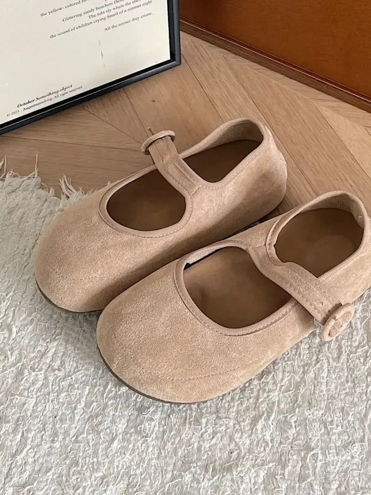 Round Toe Flat Slip-Ons