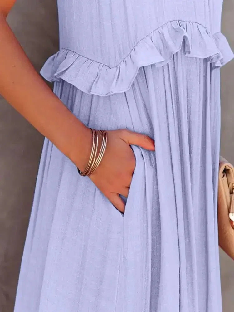 Ruffled Sleeveless Tiered Maxi Dress with Pockets - Update AvenueEffortless Elegance: DressesTrendsi10010078848211510010078848211547fc132a - 5214 - 40d5 - 99df - 3a69a7bc4ec6 - MaxLilac