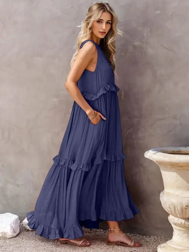 Ruffled Sleeveless Tiered Maxi Dress with Pockets - Update AvenueEffortless Elegance: DressesTrendsi100100788483051100100788483051a6d078ba - 48e7 - 49f6 - b55e - 5639393cd977 - MaxDark Blue