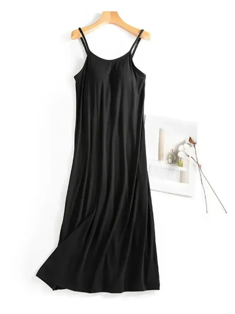 Scoop Neck Midi Cami Dress with Bra - Update AvenueVacation StyleTrendsi100100642971330100100642971330460ee9e6 - 068b - 4cbc - 8773 - 7f99148c6787 - MaxBlack