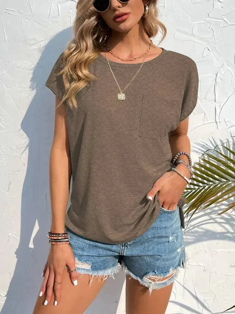 Side Slit Round Neck T-Shirt - Update AvenueT-ShirtsTrendsi1001007375654241001007375654244e0d4c9e - 8794 - 4513 - 82b5 - e79f022e4664 - Max - OriginTaupe