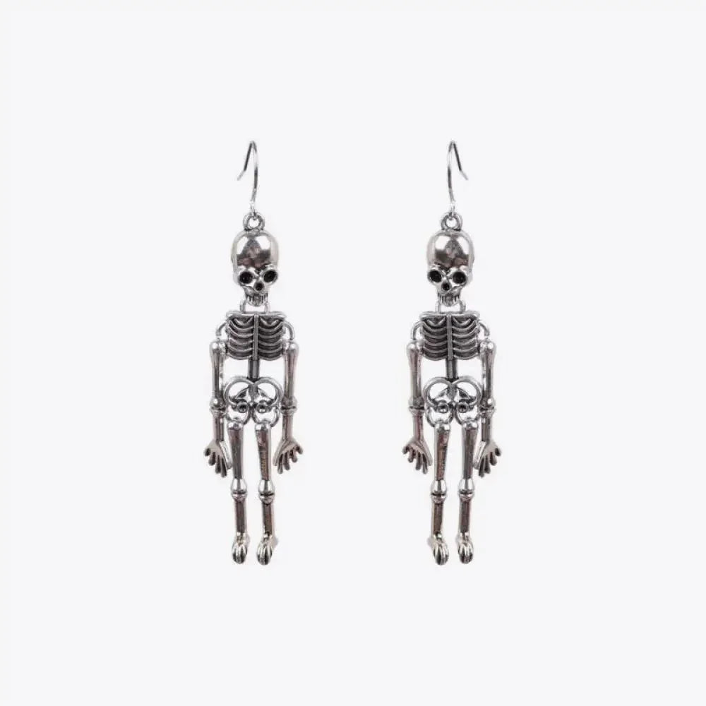 Skeleton Alloy Earrings - Update AvenueHalloweenTrendsi101300663435587101300663435587074c009b378845e1bc5acb0c5066e861 - MaxSilver