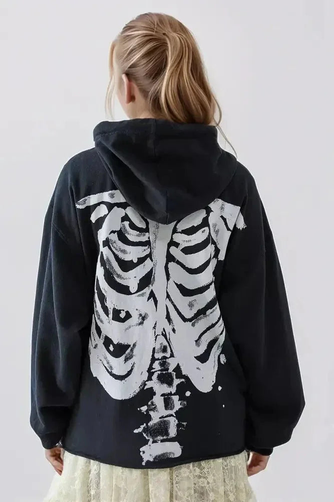Skeleton Zip Up Drawstring Hoodie - Update AvenueHalloweenTrendsi10010068377172110010068377172117e4d97e - 4c09 - 4e66 - 92bc - 079bc48fabac - MaxBlack